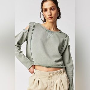 Free People Davis Cold Shoulder Pullover Size S